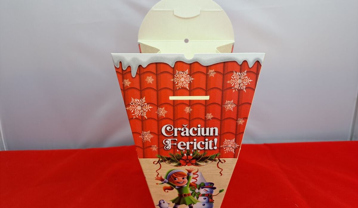 Cutie de Crăciun in formă de căsuță