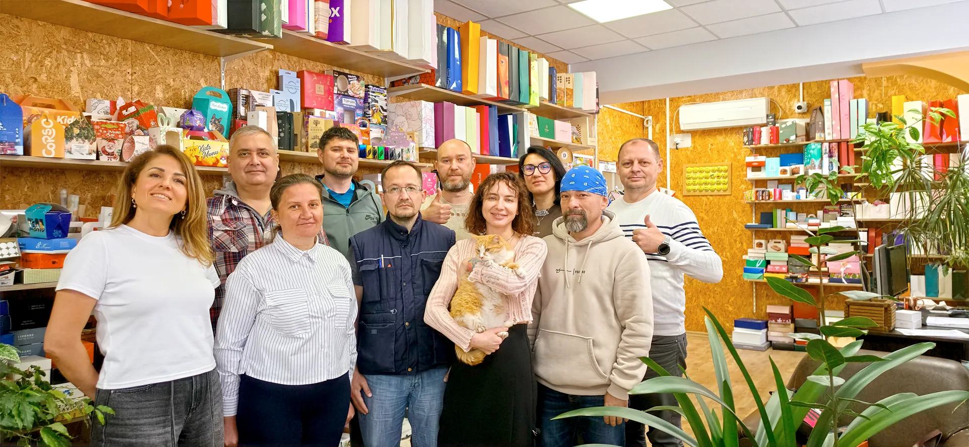 Команда типографии Pergament в шоуруме